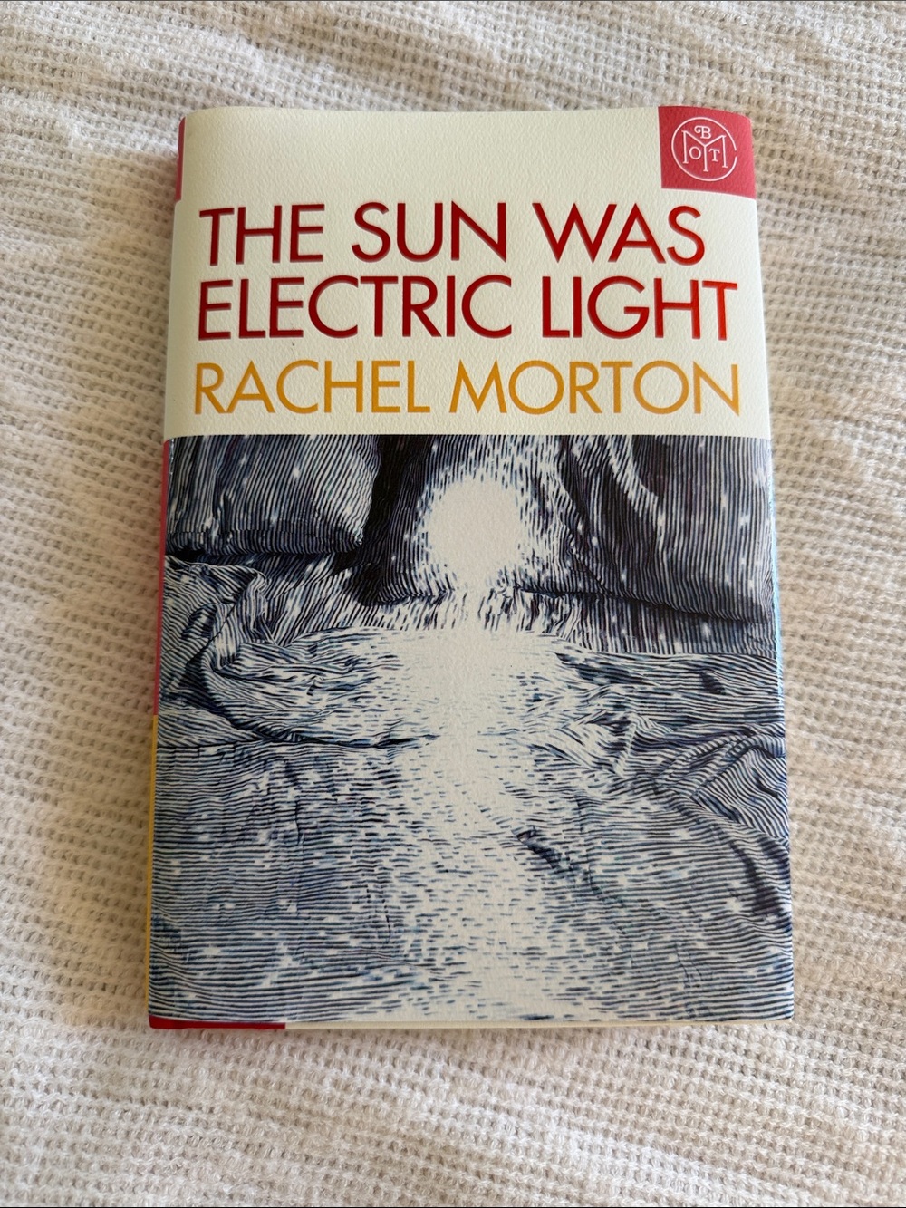 Hardcover Book: The Sun Was Electric Light by Rachel Morton - Red/Gold Cover